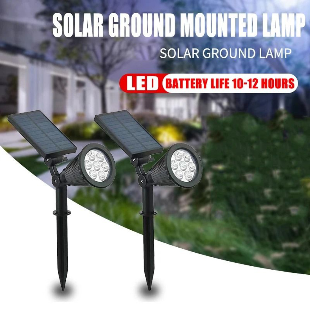 Solar Garden Spotlight Outdoor Waterproof Adjustable Light 0