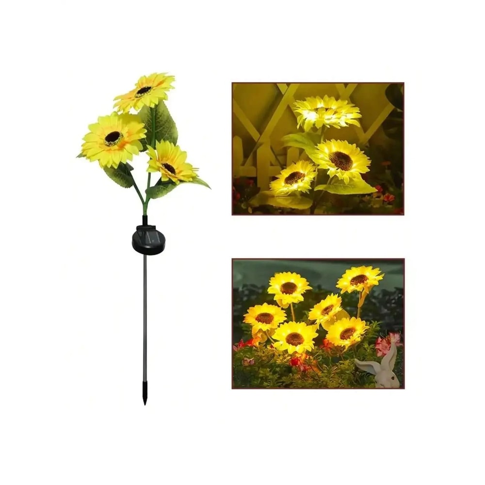 Solar Sunflower Garden Light 0