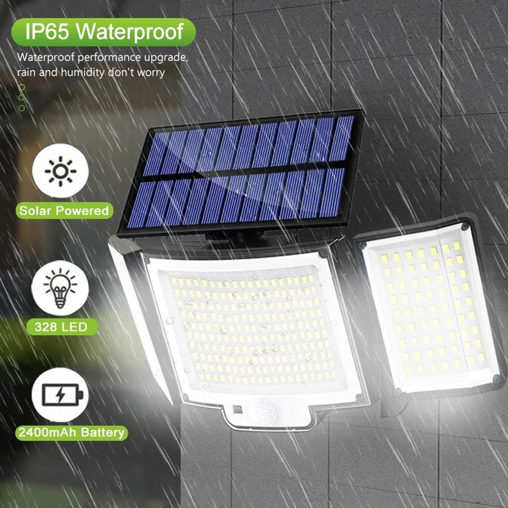 Solar Motion Sensor Wall Light 328348 LED Outdoor Waterproof 4