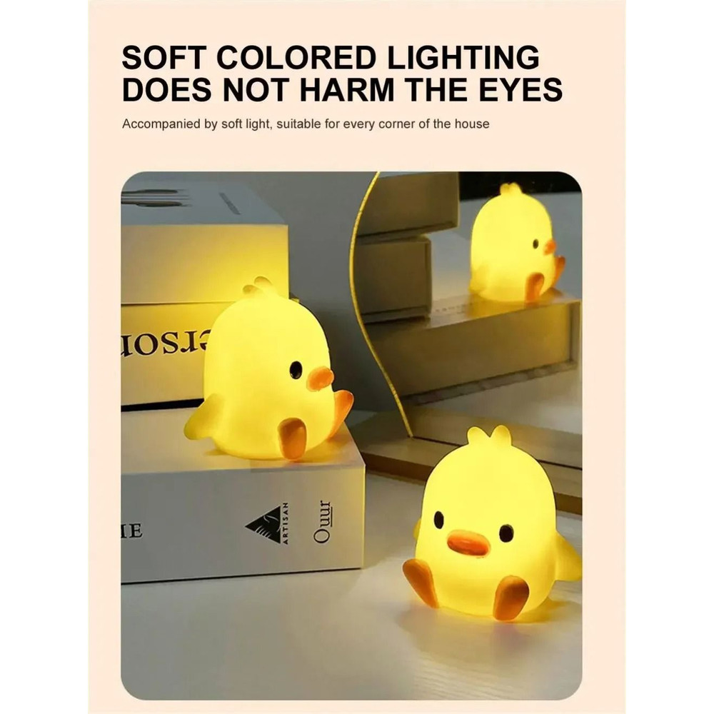 Duck Night Light Cute Cartoon Animal Bedside Lamp For Kids Room And Bedroom Decoration 3