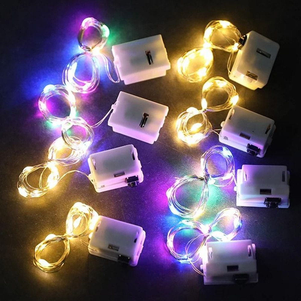 LED Fairy String Lights Battery Operated Decorative Garland 0