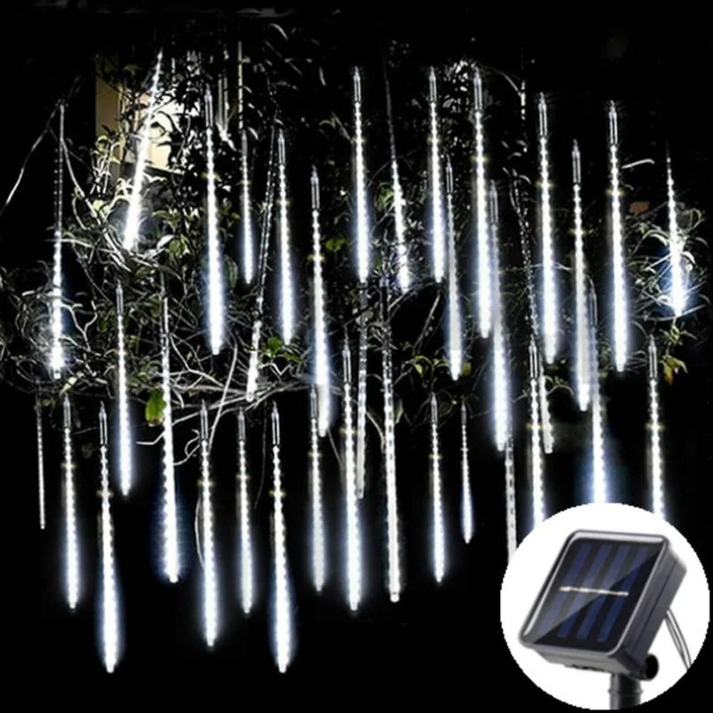 Solar LED Meteor Shower Lights Outdoor Waterproof Falling Rain String Lights 10