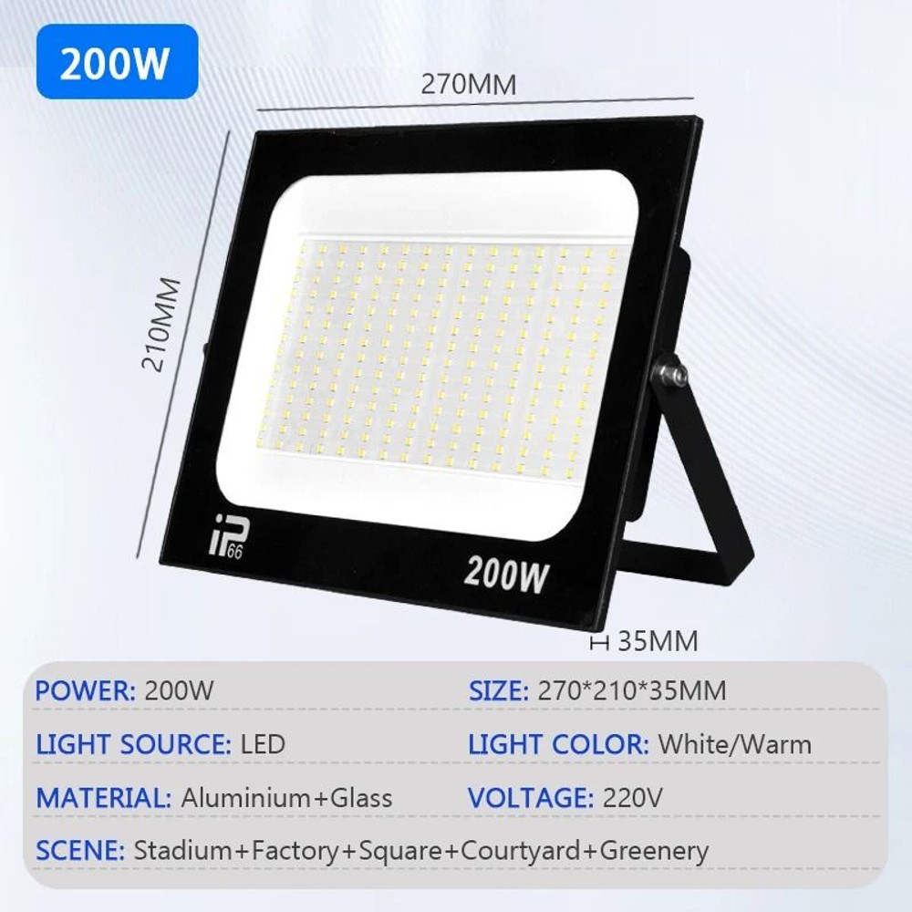 High Brightness LED Flood Light Outdoor Waterproof Path And Garden Spotlight 10W200W 12