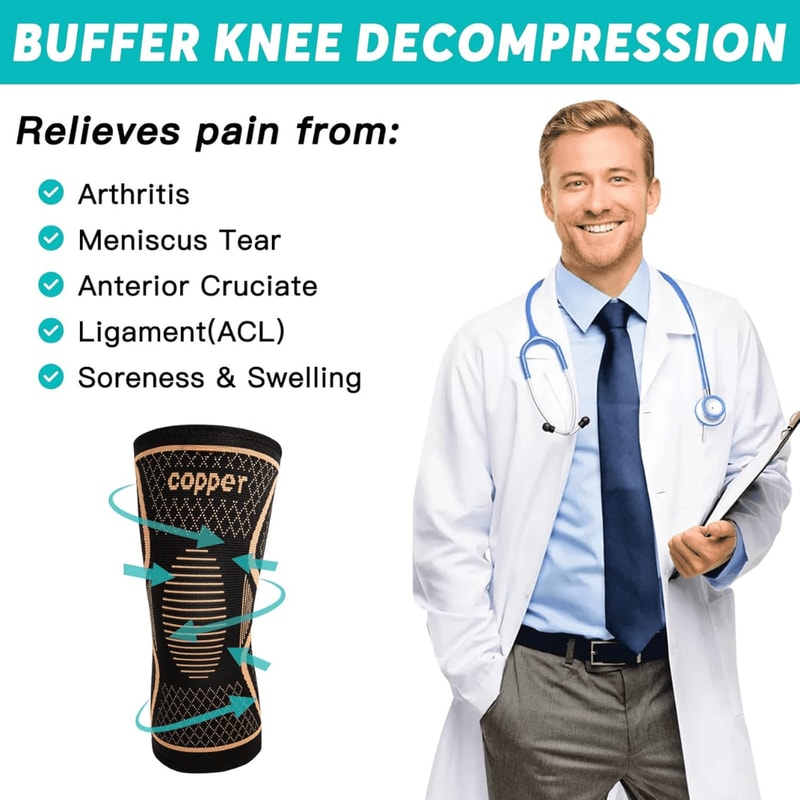 Copper Knee Brace For Arthritis Pain Relief And Sports Support 3