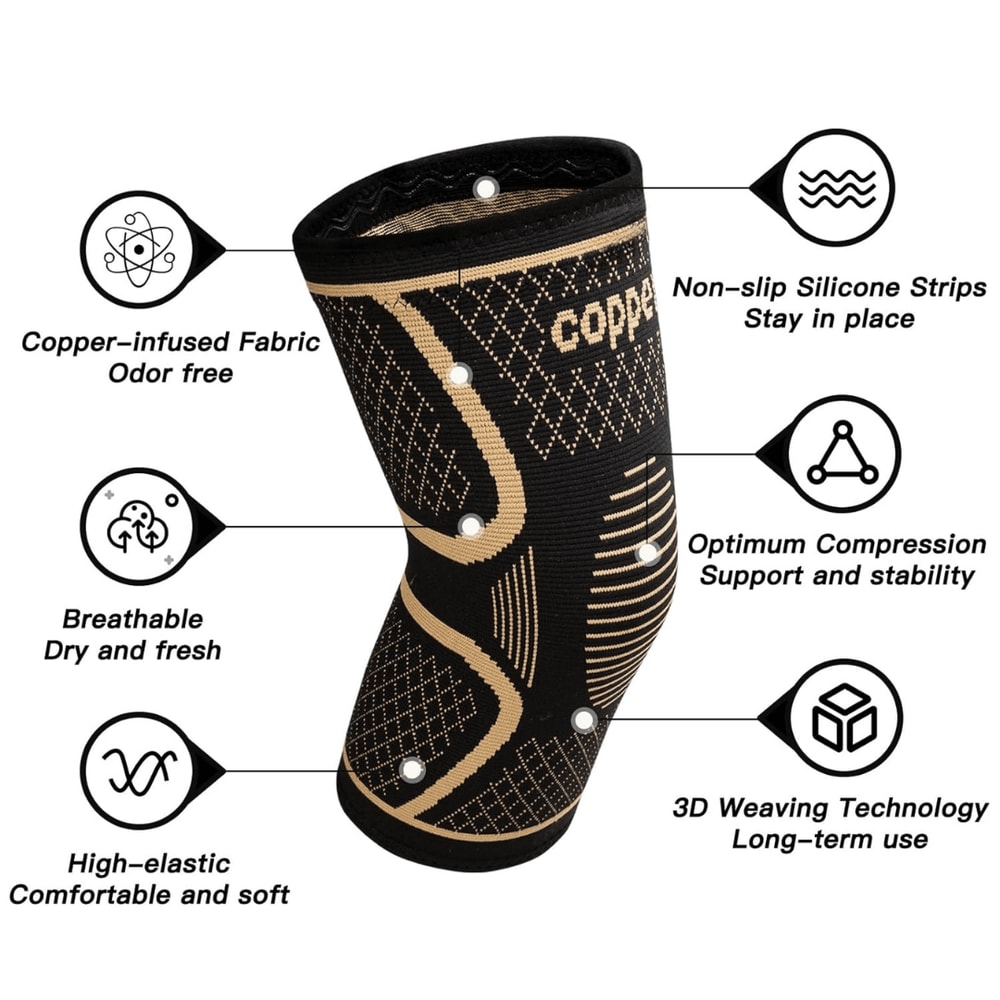 Copper Knee Brace For Arthritis Pain Relief And Sports Support 4