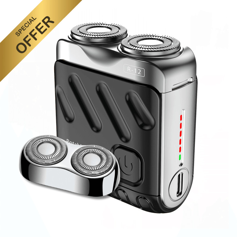 Mini Electric Smart Shaver Dual Blade Rechargeable Beard Trimmer With Digital Display 14
