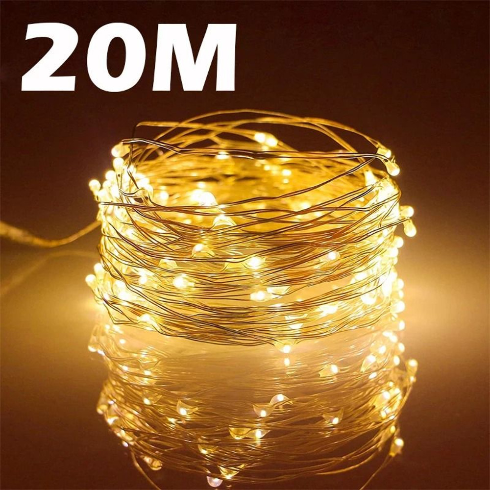 USB LED Fairy Lights Copper Wire String Light For Home Party And Holiday Decor 1M20M 0