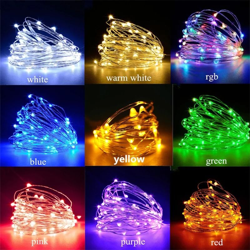USB LED Fairy Lights Copper Wire String Light For Home Party And Holiday Decor 1M20M 6
