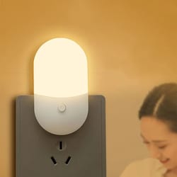 led mini night light switch plug in eye protection lamp for bedroom nursery and living room
