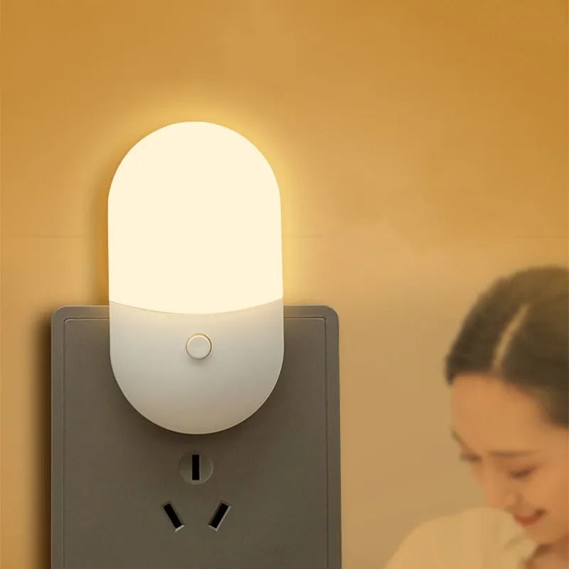 Led Mini Night Light Switch Plug In Eye Protection Lamp For Bedroom Nursery And Living Room 0