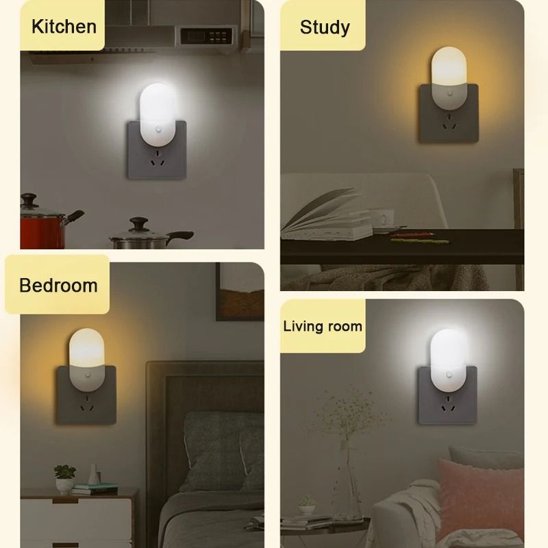 Led Mini Night Light Switch Plug In Eye Protection Lamp For Bedroom Nursery And Living Room 5