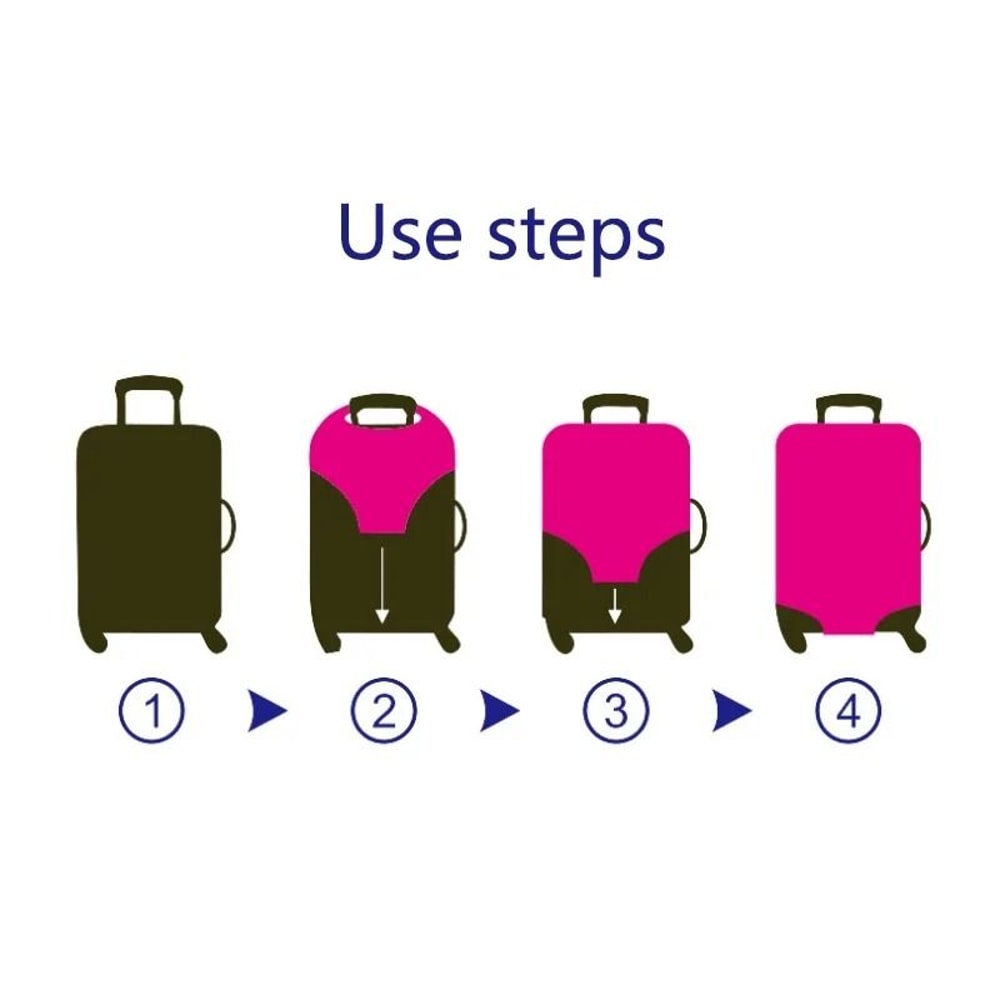 Travel Suitcase Protective Cover Stretchable Luggage Protector For 18 To 28 Inch Suitcases 1