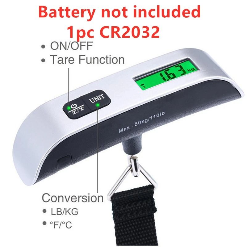 Portable Digital Luggage Scale LCD Display 110lb50kg Hanging Weight Balance Tool 3