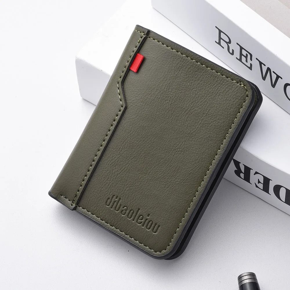 Ultra Thin PU Leather Card Wallet For Men Soft Vertical Credit Card Holder 12