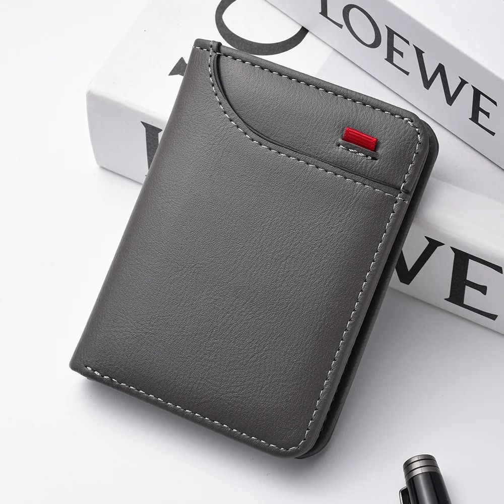 Ultra Thin PU Leather Card Wallet For Men Soft Vertical Credit Card Holder 14