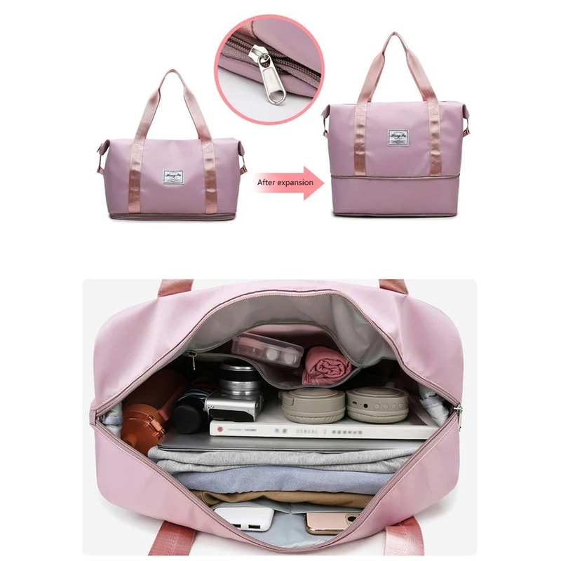 Waterproof Travel Duffel Bag Large Capacity Nylon Tote For Women 5