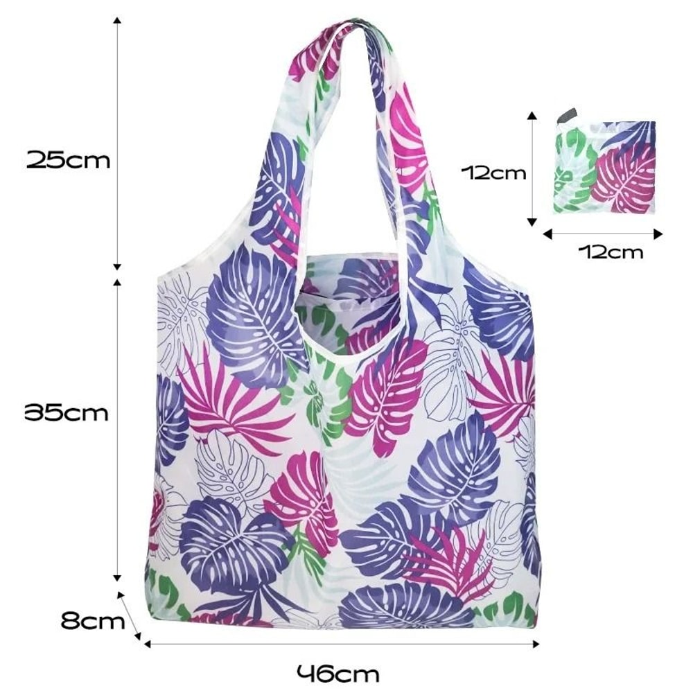 Large Capacity Leopard Print Shopping Bag Foldable And Reusable Handbag For Women 2