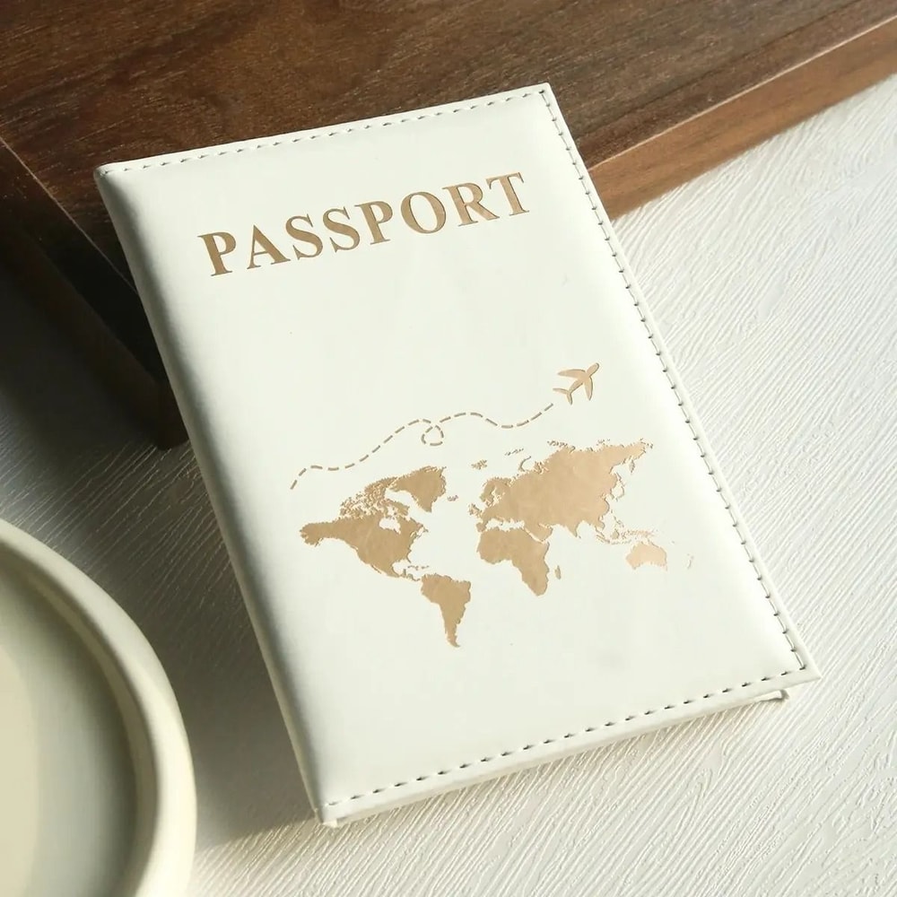 World Map Passport Cover Waterproof Faux Leather Travel Organizer And Card Holder 10