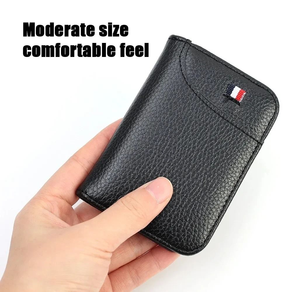 Portable Super Slim PU Leather Wallet Mini Credit Card Holder For Men 2