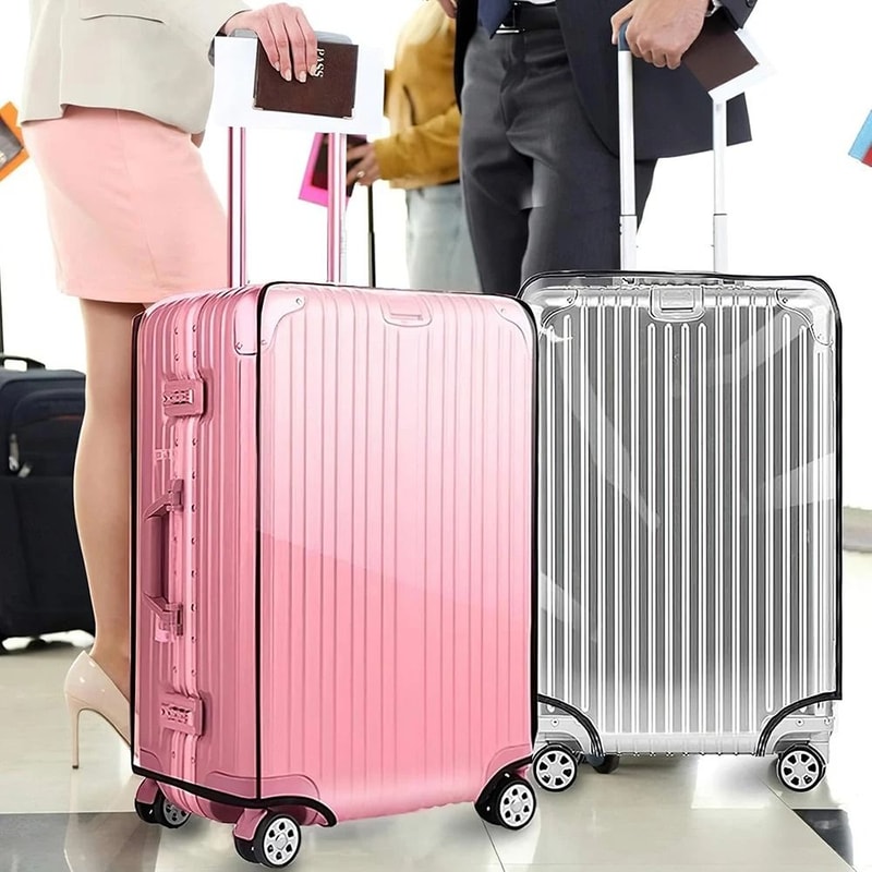Transparent PVC Luggage Cover Protective Waterproof Suitcase Cover For Travel 4