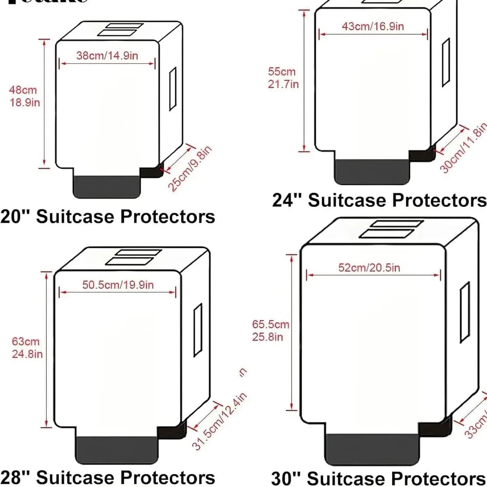 Transparent PVC Luggage Cover Protective Waterproof Suitcase Cover For Travel 5