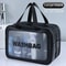 Dry Wet Separation Transparent Makeup Bag Portable PU Travel Cosmetic Organizer 3