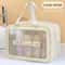 Dry Wet Separation Transparent Makeup Bag Portable PU Travel Cosmetic Organizer 5