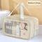 Dry Wet Separation Transparent Makeup Bag Portable PU Travel Cosmetic Organizer 6