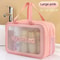 Dry Wet Separation Transparent Makeup Bag Portable PU Travel Cosmetic Organizer 7
