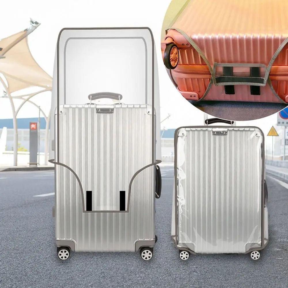 Transparent Travel Luggage Cover Waterproof Dustproof PVC Suitcase Protector 0