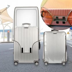 transparent travel luggage cover – waterproof dustproof pvc suitcase protector