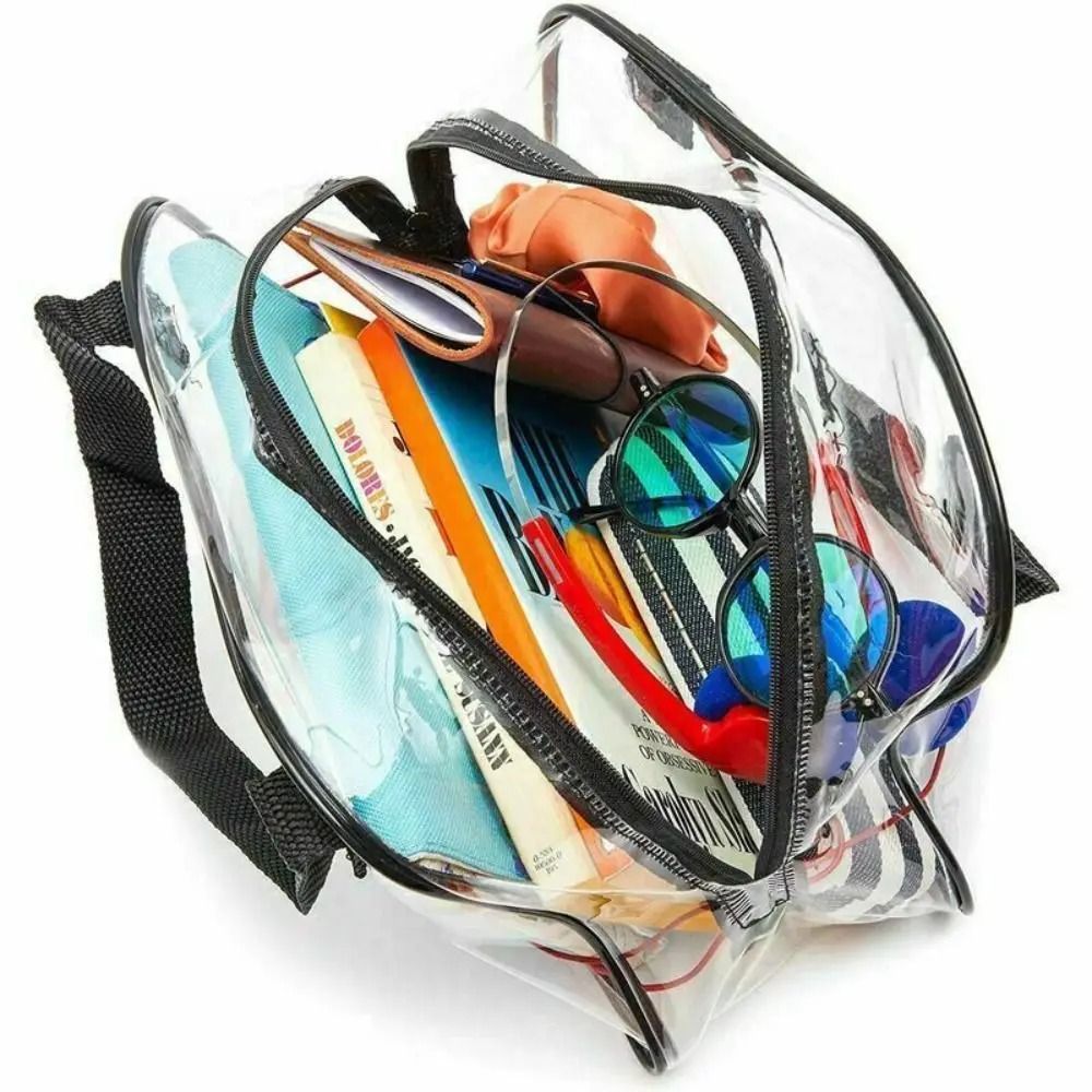 Clear Stadium Approved Tote Bag Transparent PVC Shoulder Bag For Travel Concerts And Events 3
