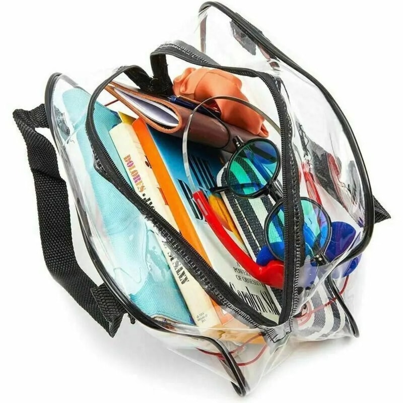 Clear Stadium Approved Tote Bag Transparent PVC Shoulder Bag For Travel Concerts And Events 3