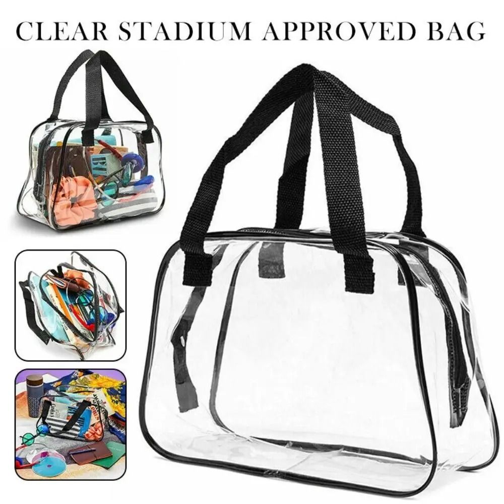 Clear Stadium Approved Tote Bag Transparent PVC Shoulder Bag For Travel Concerts And Events 4