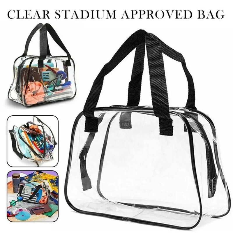 Clear Stadium Approved Tote Bag Transparent PVC Shoulder Bag For Travel Concerts And Events 4