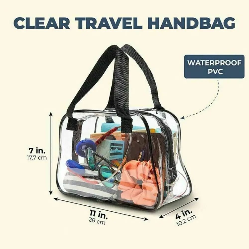 Clear Stadium Approved Tote Bag Transparent PVC Shoulder Bag For Travel Concerts And Events 5