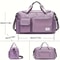 Large Capacity Carry On Travel Duffel Bag With Shoe Compartment Waterproof Weekender Bag For Women 3