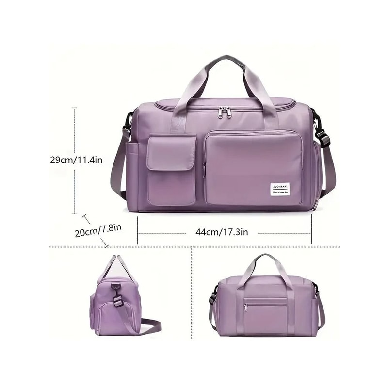 Large Capacity Carry On Travel Duffel Bag With Shoe Compartment Waterproof Weekender Bag For Women 3