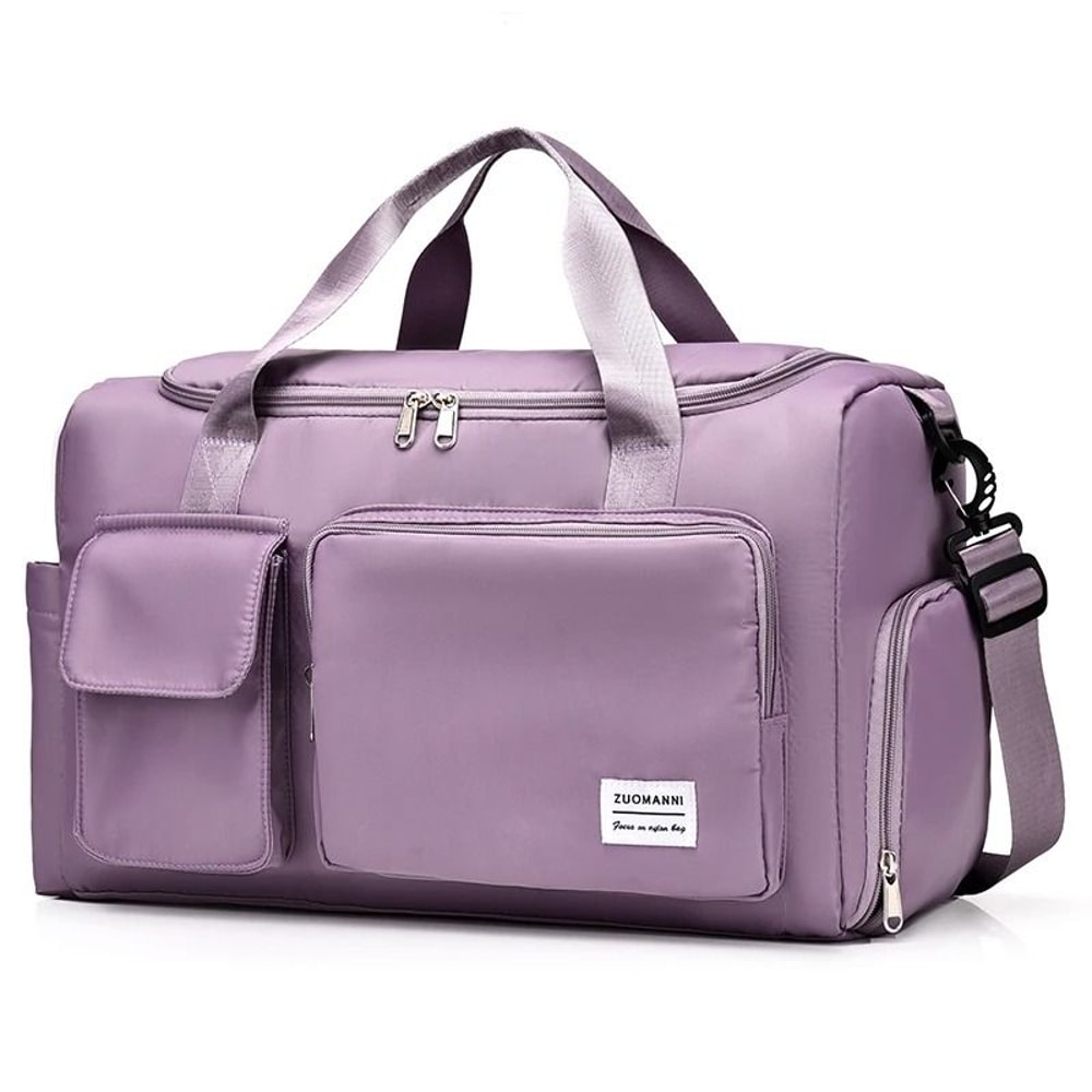 Large Capacity Carry On Travel Duffel Bag With Shoe Compartment Waterproof Weekender Bag For Women 7