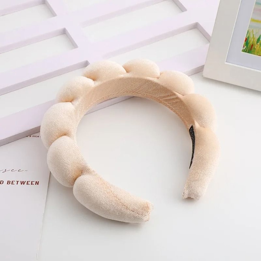 Velvet High Top Braided Hair Band Soft Padded Headband For Women 11