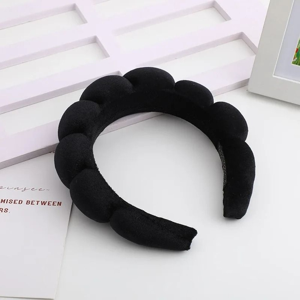 Velvet High Top Braided Hair Band Soft Padded Headband For Women 7