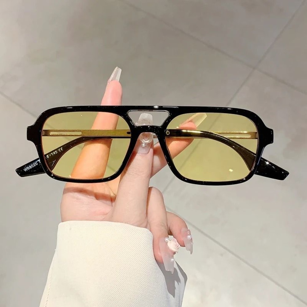 Trendy Square Grey Sunglasses For Women UV Protection Fashion Shades 2