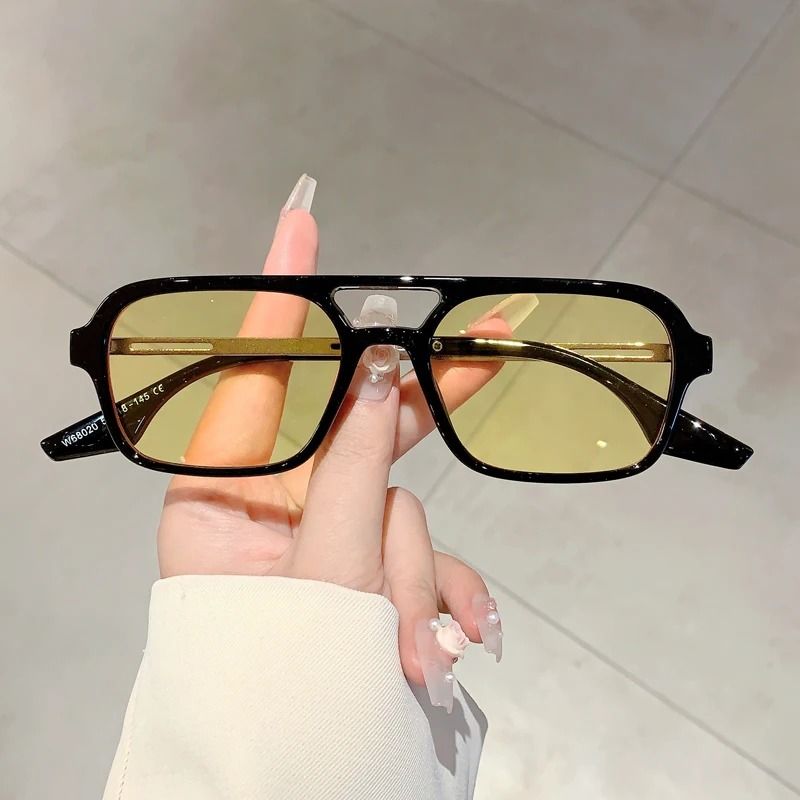 Trendy Square Grey Sunglasses For Women UV Protection Fashion Shades 2
