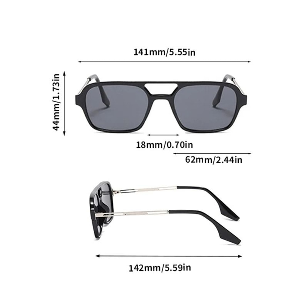 Trendy Square Grey Sunglasses For Women UV Protection Fashion Shades 5