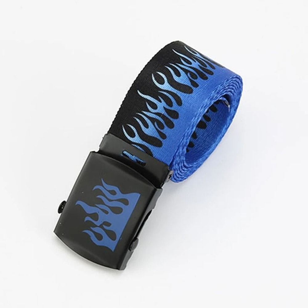 Punk Style Flame Belt Trendy Streetwear Accessory For Men And Women 10
