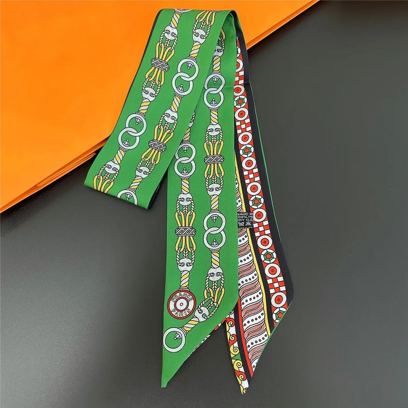 Long Scarf Ribbon Headband For Women Versatile Neckerchief And Bag Handle Accessory 17