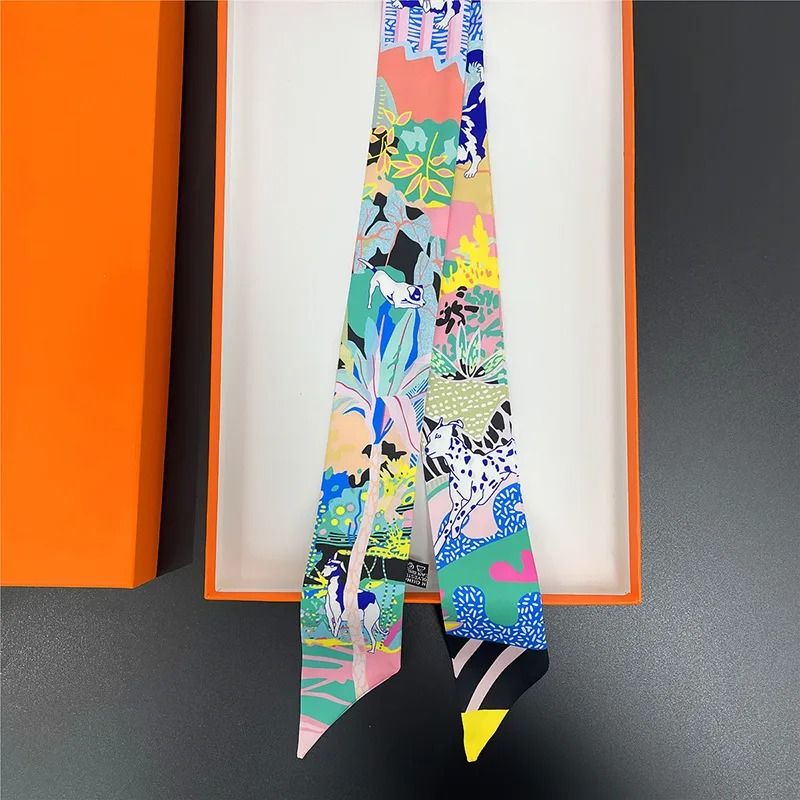 Long Scarf Ribbon Headband For Women Versatile Neckerchief And Bag Handle Accessory 7