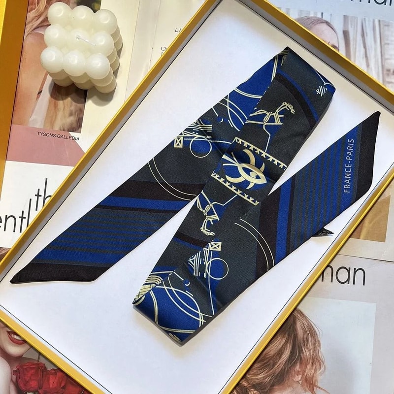 Long Scarf Ribbon Headband For Women Versatile Neckerchief And Bag Handle Accessory 25