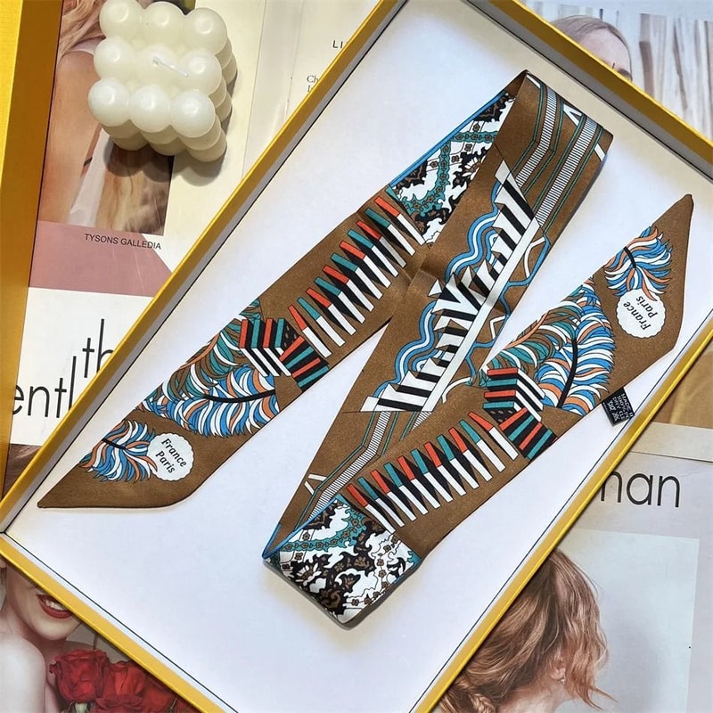 Long Scarf Ribbon Headband For Women Versatile Neckerchief And Bag Handle Accessory 27