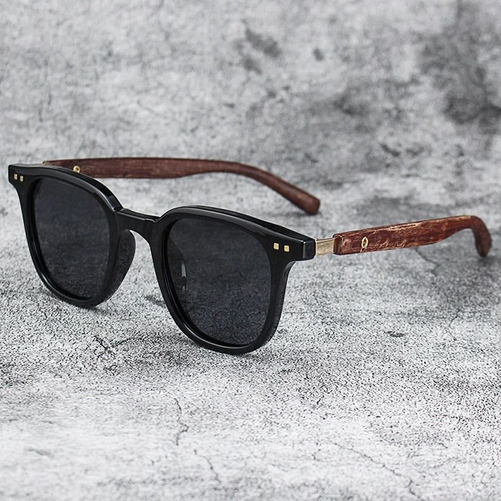 Vintage Wooden Frame Sunglasses Classic UV Protection Eyewear For Men And Women 0